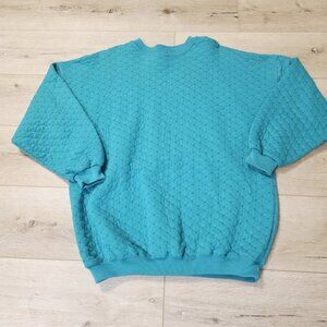 Vtg Euro Joy Green Long Sleeve Womans Sweater Sz Lg